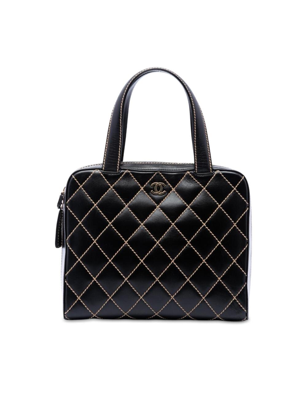 Chanel Cc Lambskin Wild Stitch Handbag #369765C13B